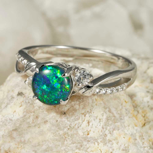  PATSY STERLING SILVER AUSTRALIAN OPAL RING